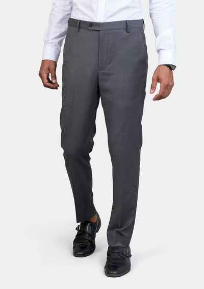 Buy STOP Charcoal Mens 4 Pocket Slub Formal Trousers | Shoppers Stop